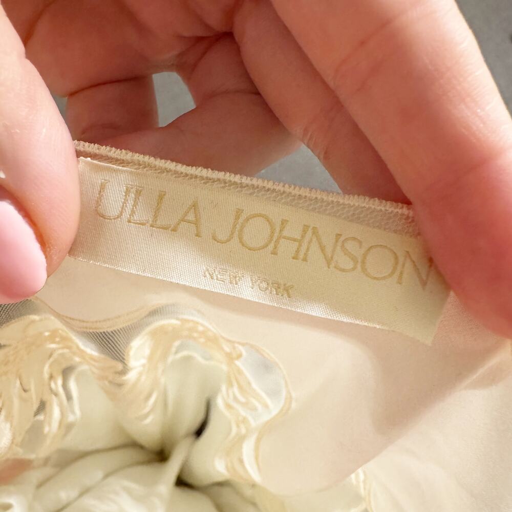 Ulla Johnson Lucienne Ivory Lace Bridal Wedding Midi Dress 10 / Medium - Picture 6 of 11